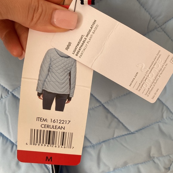 NWT Tommy Hilfiger Puffer Coat Women's Sz M Blue Cerulean - Picture 10 of 11
